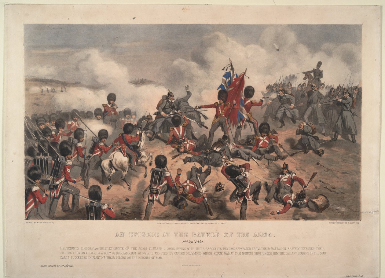 Scène uit de Slag bij de Alma op 20 september 1854 door Alfred F. De Prades