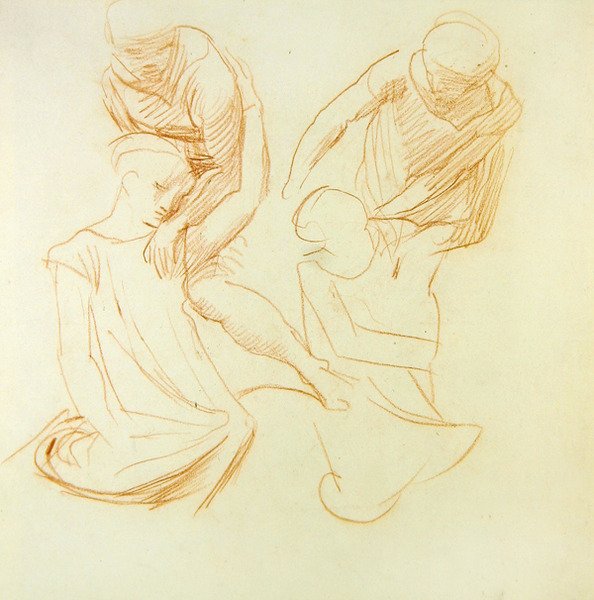 Figurenstudies, ca. 1845 door Alfred George Stevens