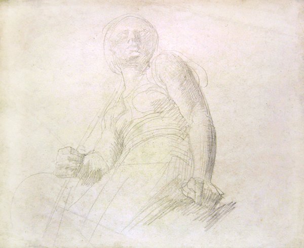 Studie van een figuur, c.1850 door Alfred George Stevens