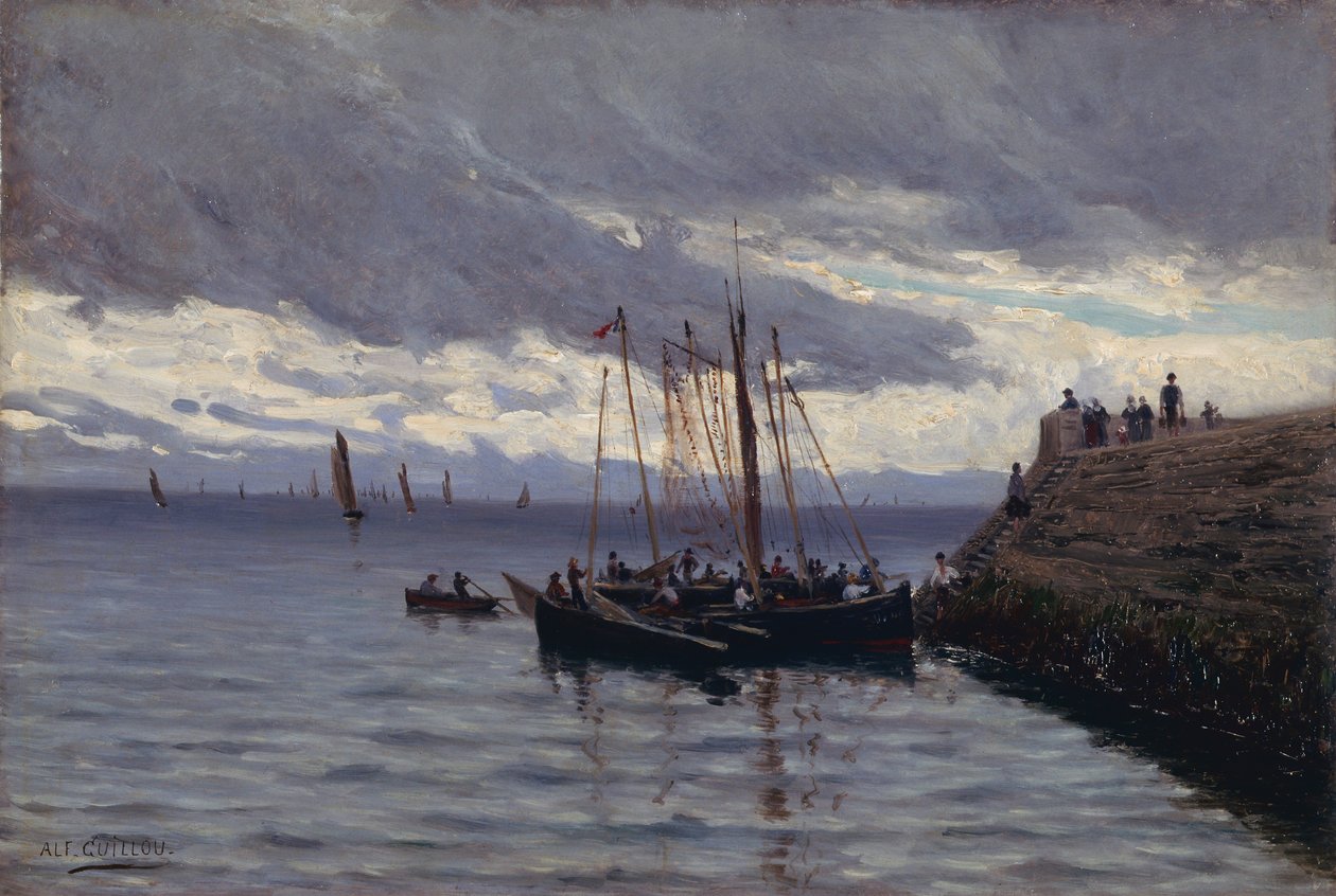 Aankomst van de sardinevissers door Alfred Guillou