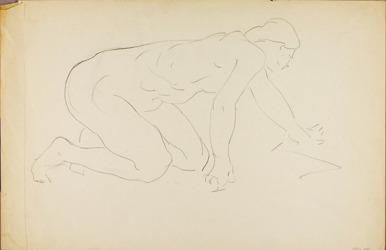 Kruipend naakt door Alfred H. Maurer