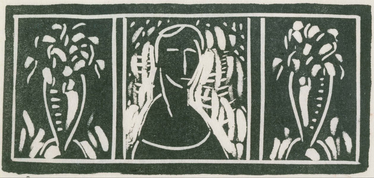Linoleumsnede met Hulde door Sherwood Anderson door Alfred H. Maurer