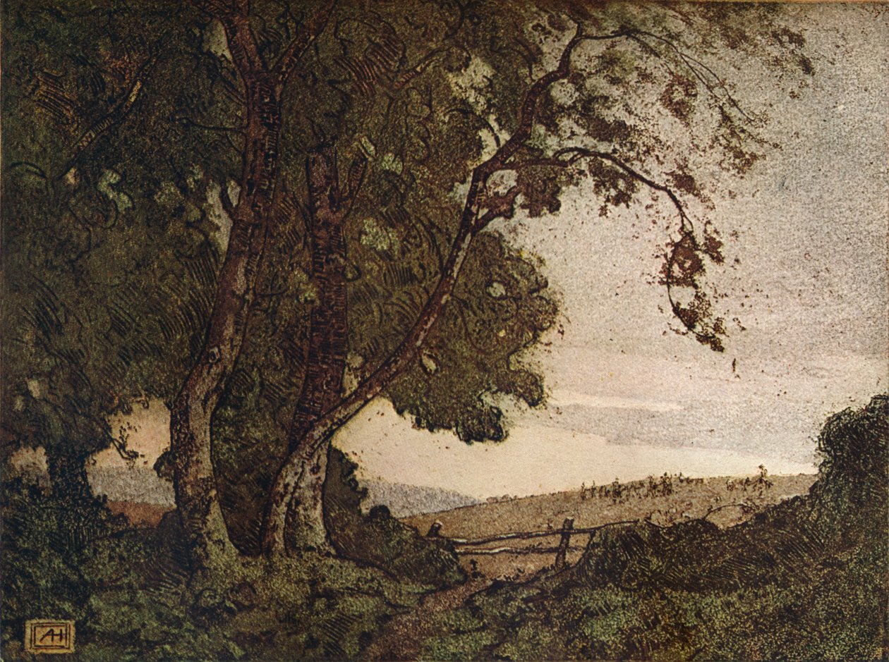 De hangende es, ca. 1910 door Alfred Hartley