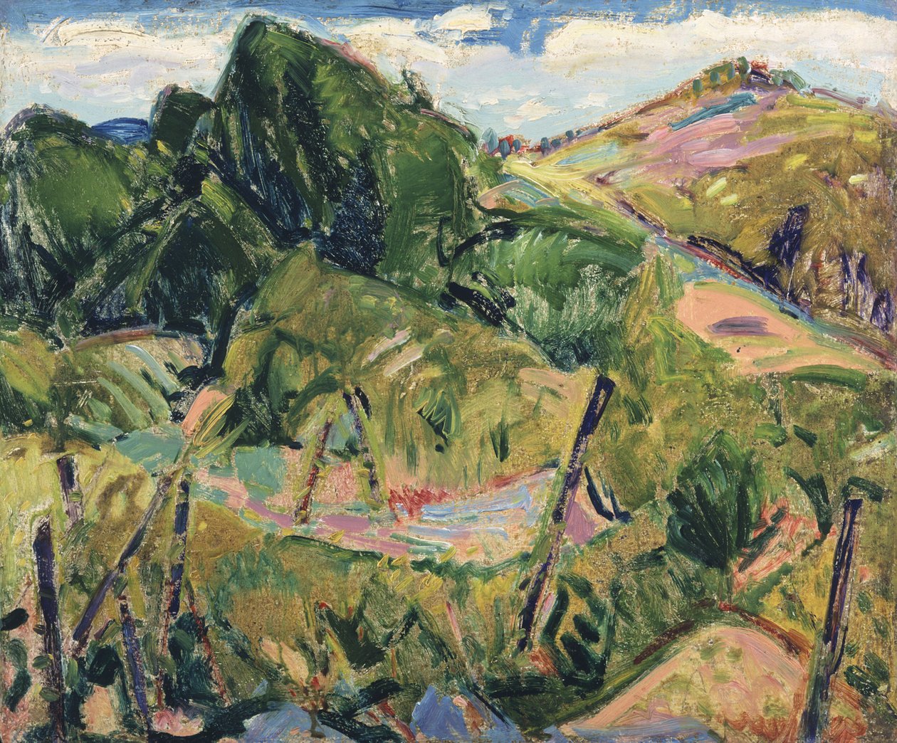 Landschap, ca. 1916 door Alfred Henry Maurer