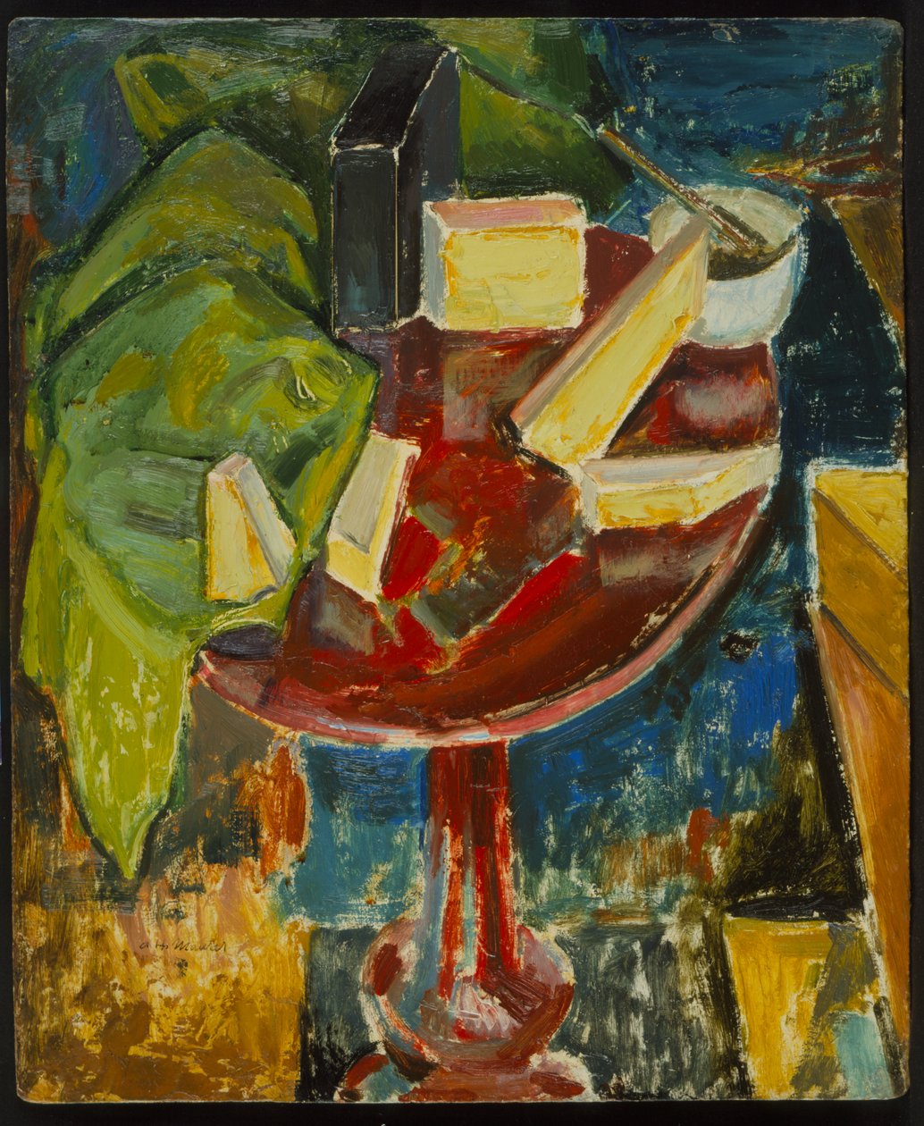 Rode Tafelblad Stilleven, c.1919 door Alfred Henry Maurer