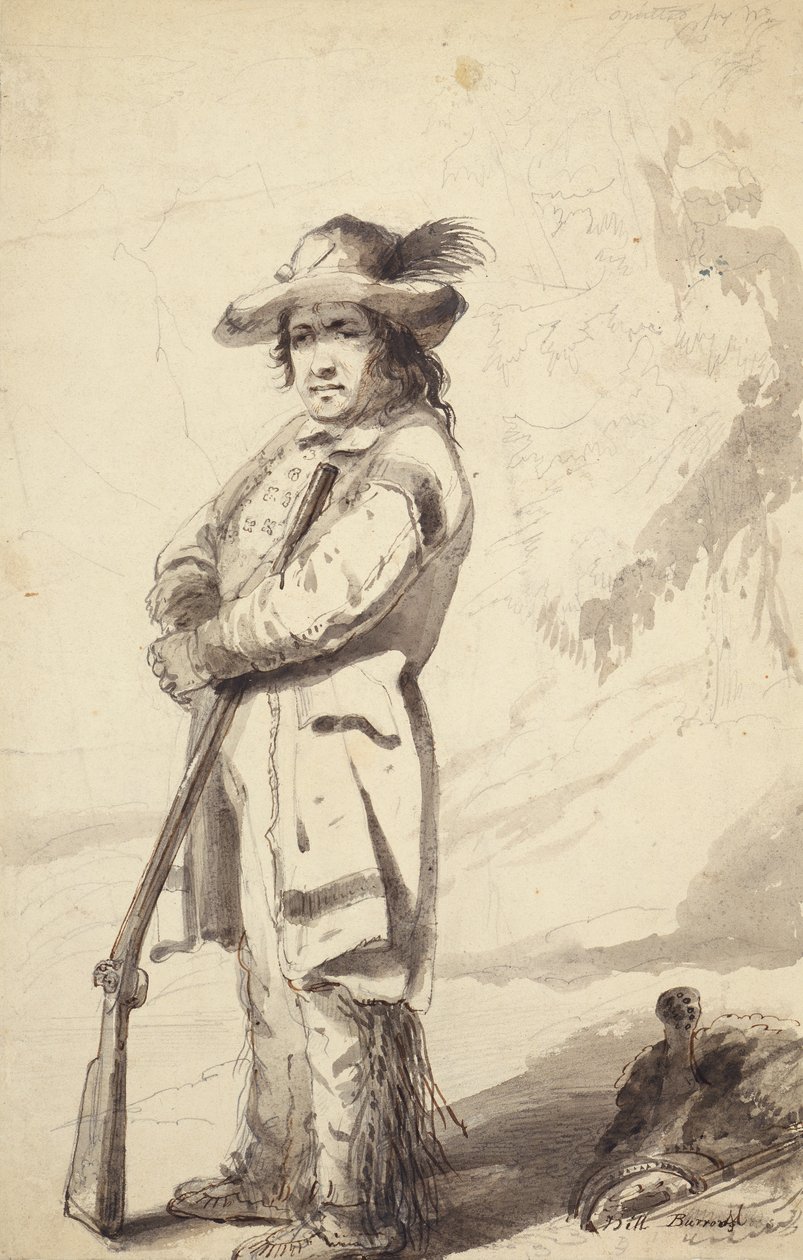 Een Rocky Mountain Trapper, Bill Burrow, c.1837 door Alfred Jacob Miller