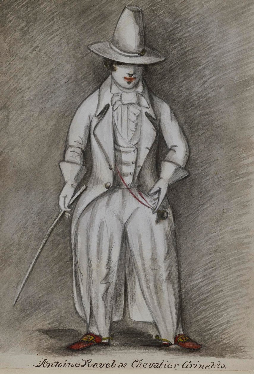 Antoine Ravel als Chevalier Grinaldo door Alfred Jacob Miller