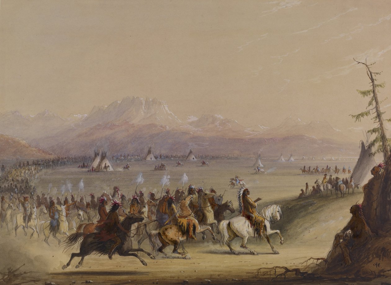 Cavalcade door Alfred Jacob Miller
