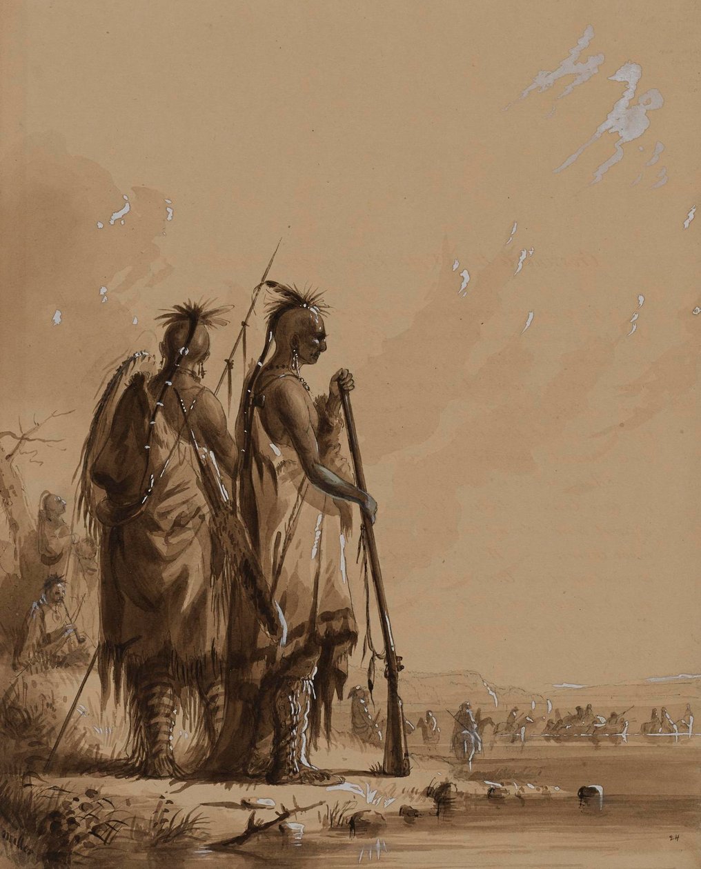 Oversteek naar de North Fork van de Platte River door Alfred Jacob Miller