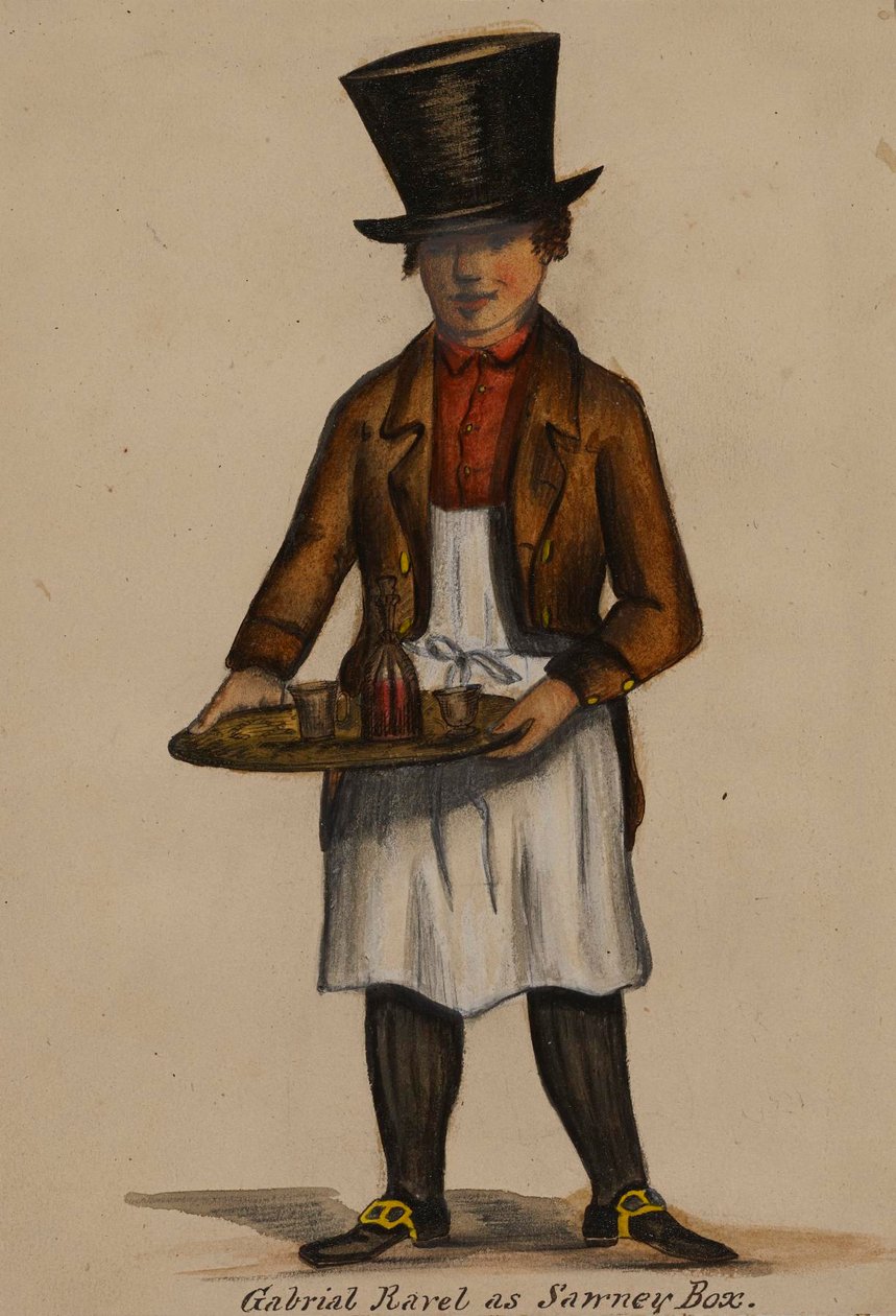 Gabriel Ravel als Sawney Box door Alfred Jacob Miller