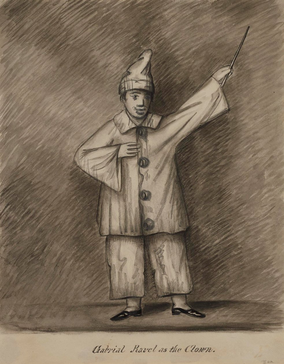 Gabriel Ravel als clown door Alfred Jacob Miller