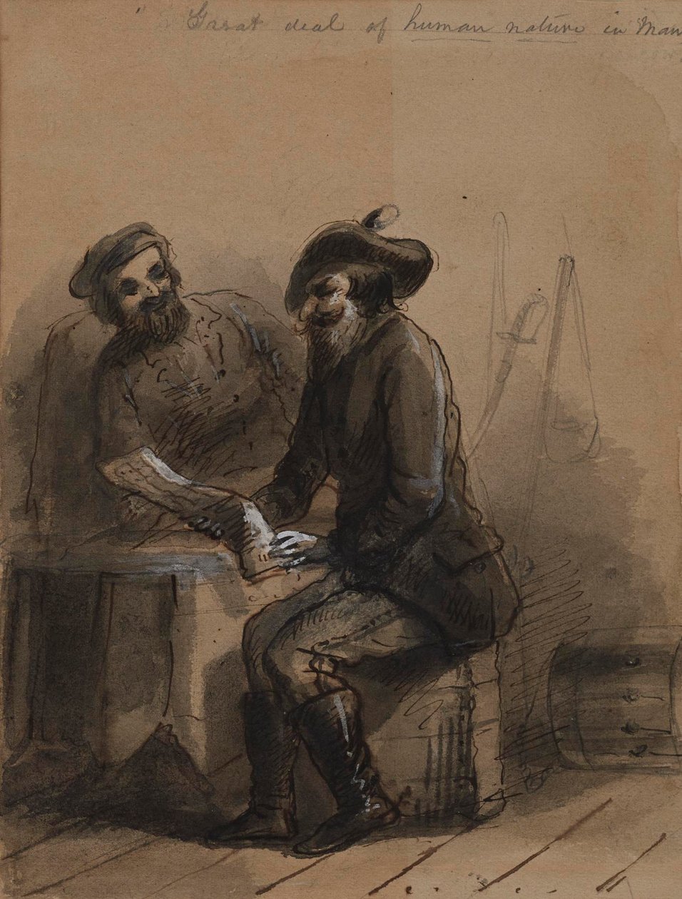 Er zit heel wat menselijke aard in de mens door Alfred Jacob Miller