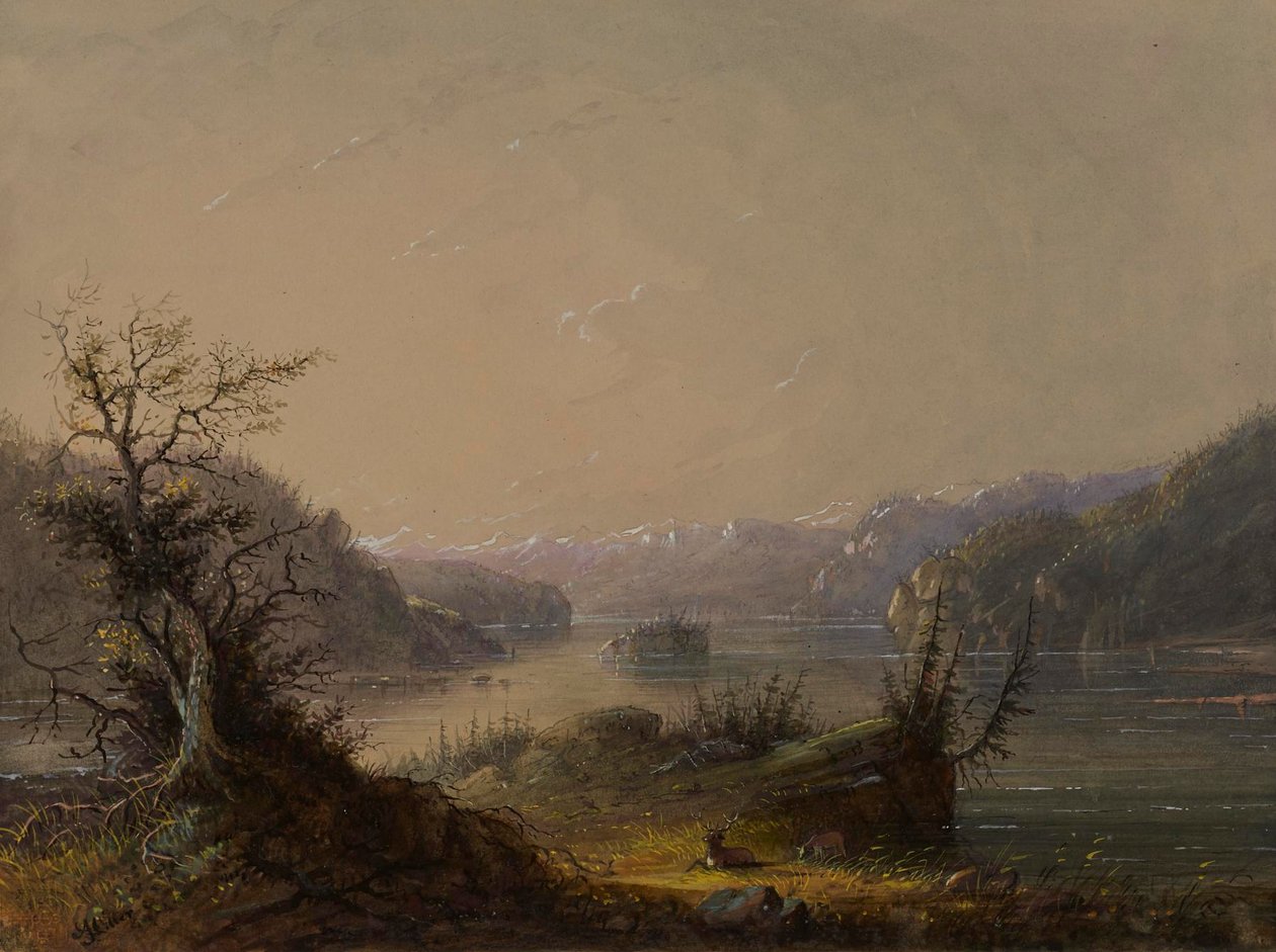 Meerlandschap door Alfred Jacob Miller