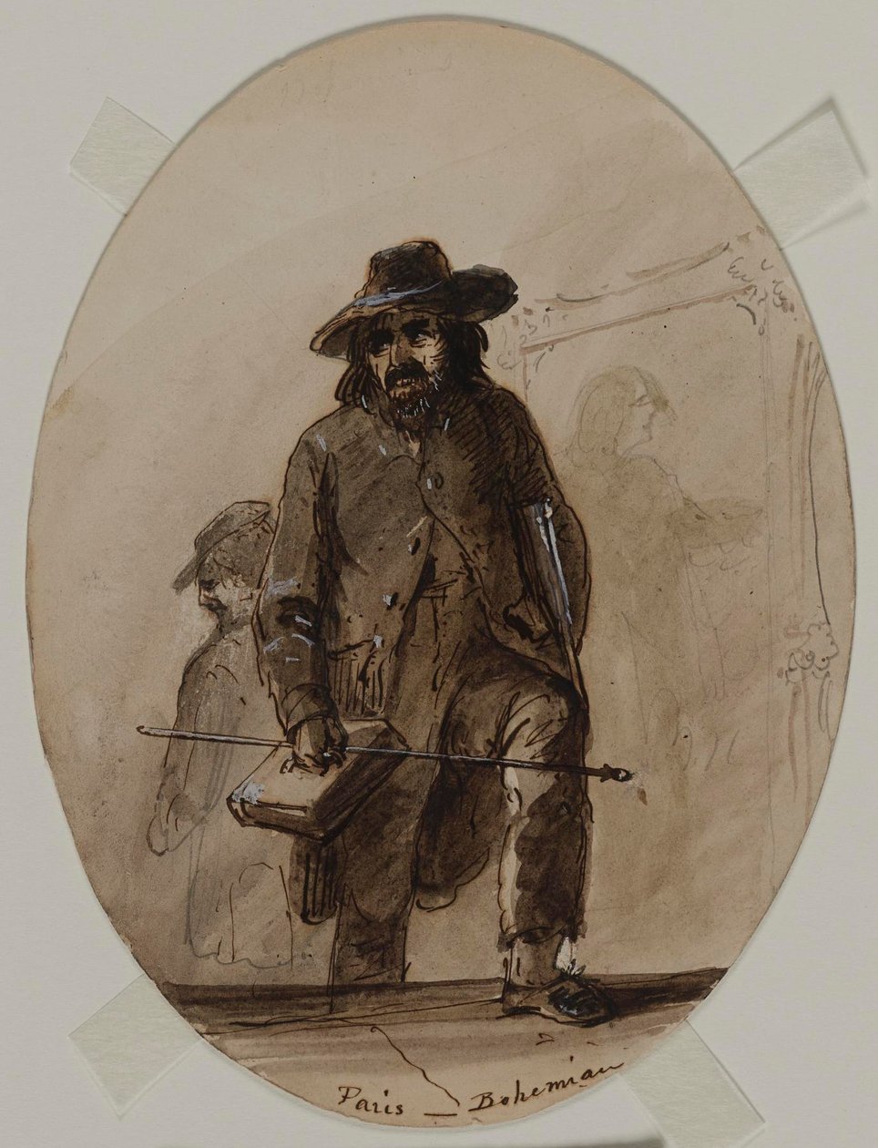 Parijs, bohemien, embryo Scheffer of Delacroix door Alfred Jacob Miller