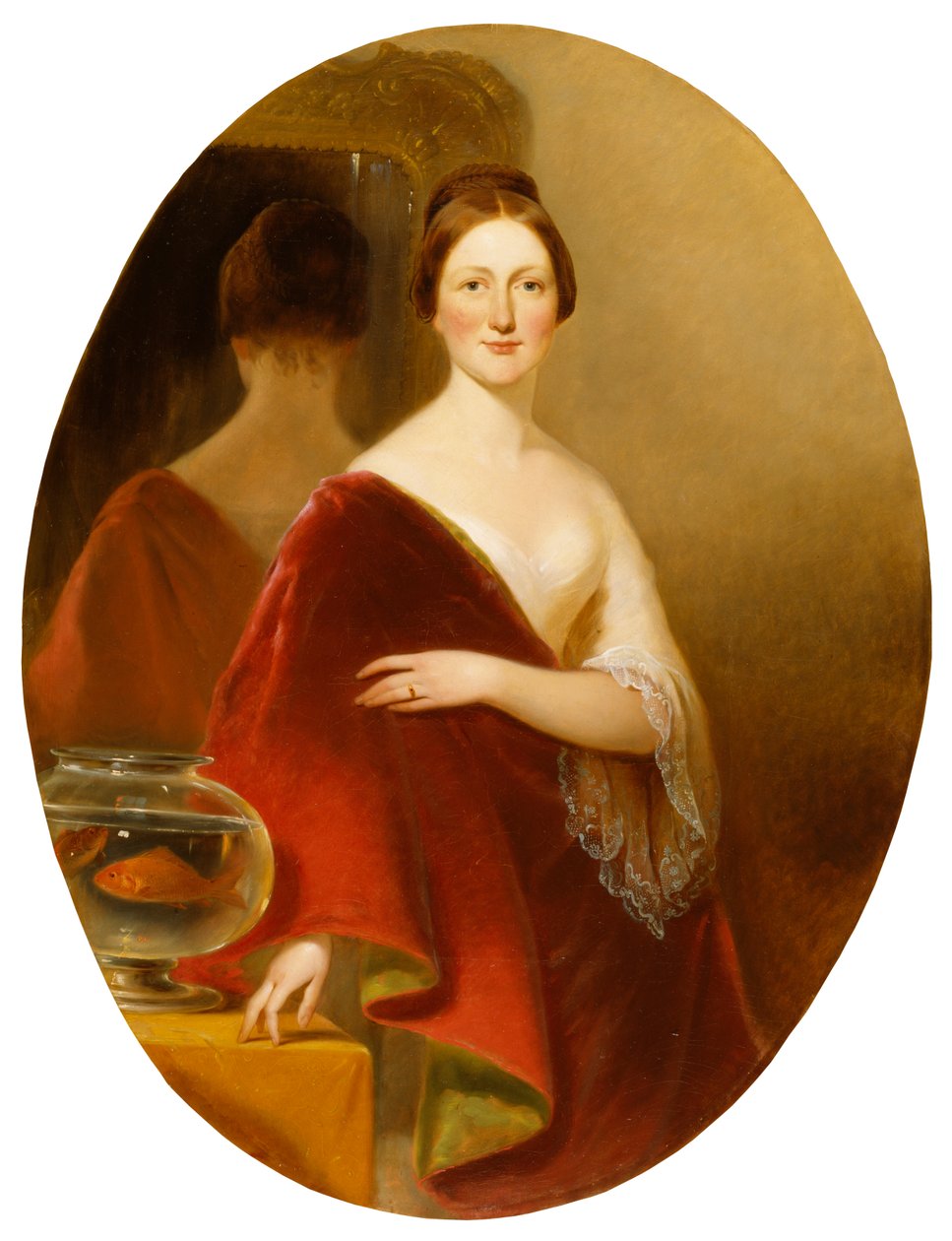 Portret van mevrouw Decatur Howard Miller (Eliza Credilla Hare) door Alfred Jacob Miller