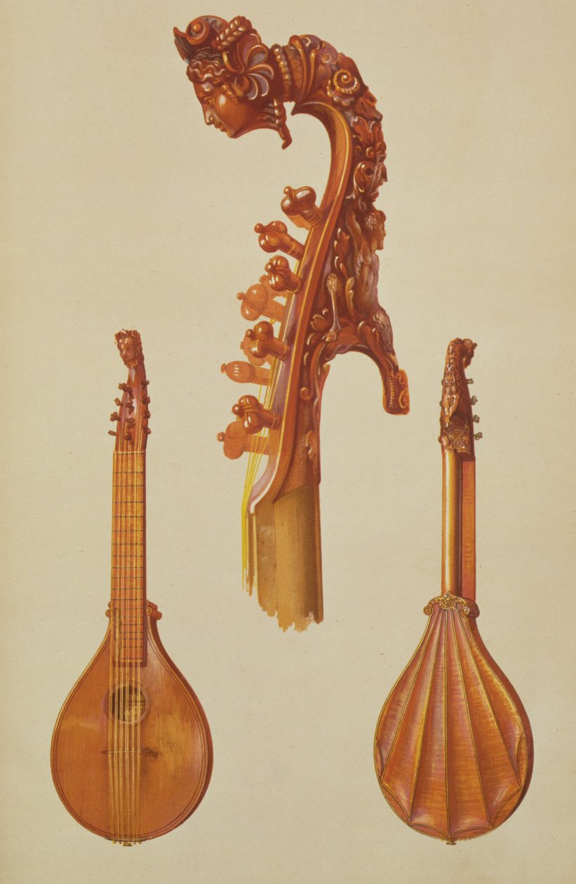 Cittern gemaakt door Antonio Stradivarius (c.1644-1737) 1700, uit 