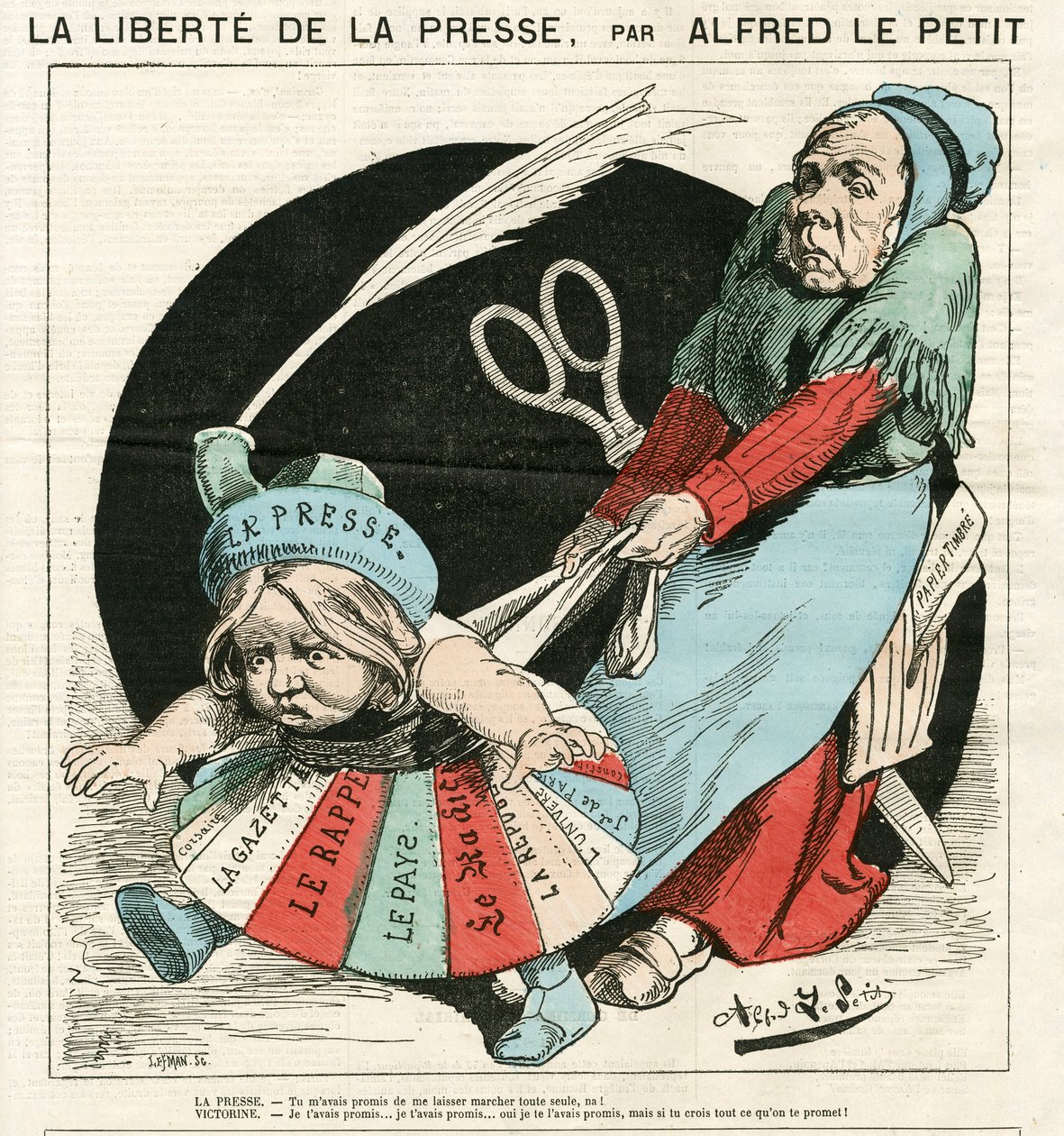 Omslag van "Le Grelot", Satirique en Couleurs door Alfred Le Petit