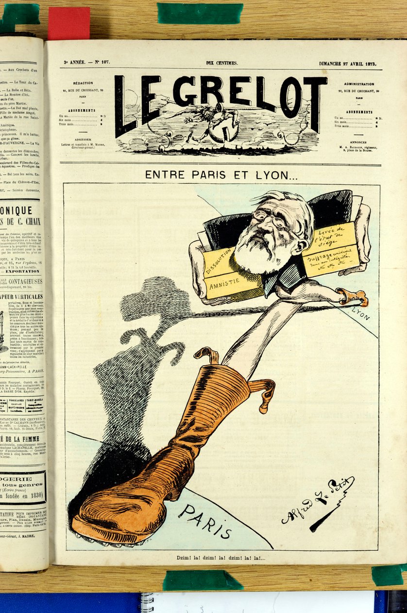 Omslag van "Le Grelot", nummer 107, Satirisch in Kleuren door Alfred Le Petit