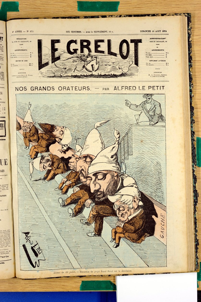 Omslag van Le Grelot, nummer 175, Satirisch in Kleuren door Alfred Le Petit