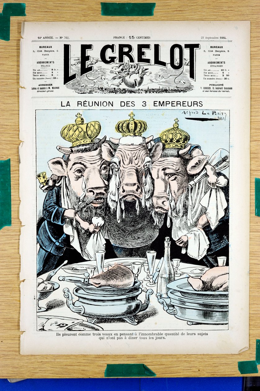 Omslag van Le Grelot, Satirisch in Kleuren door Alfred Le Petit