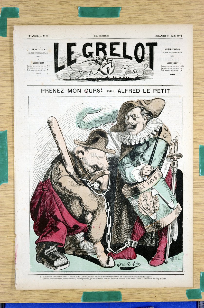 Omslag van The Grelot, nummer 51, Satirique en Couleurs door Alfred Le Petit