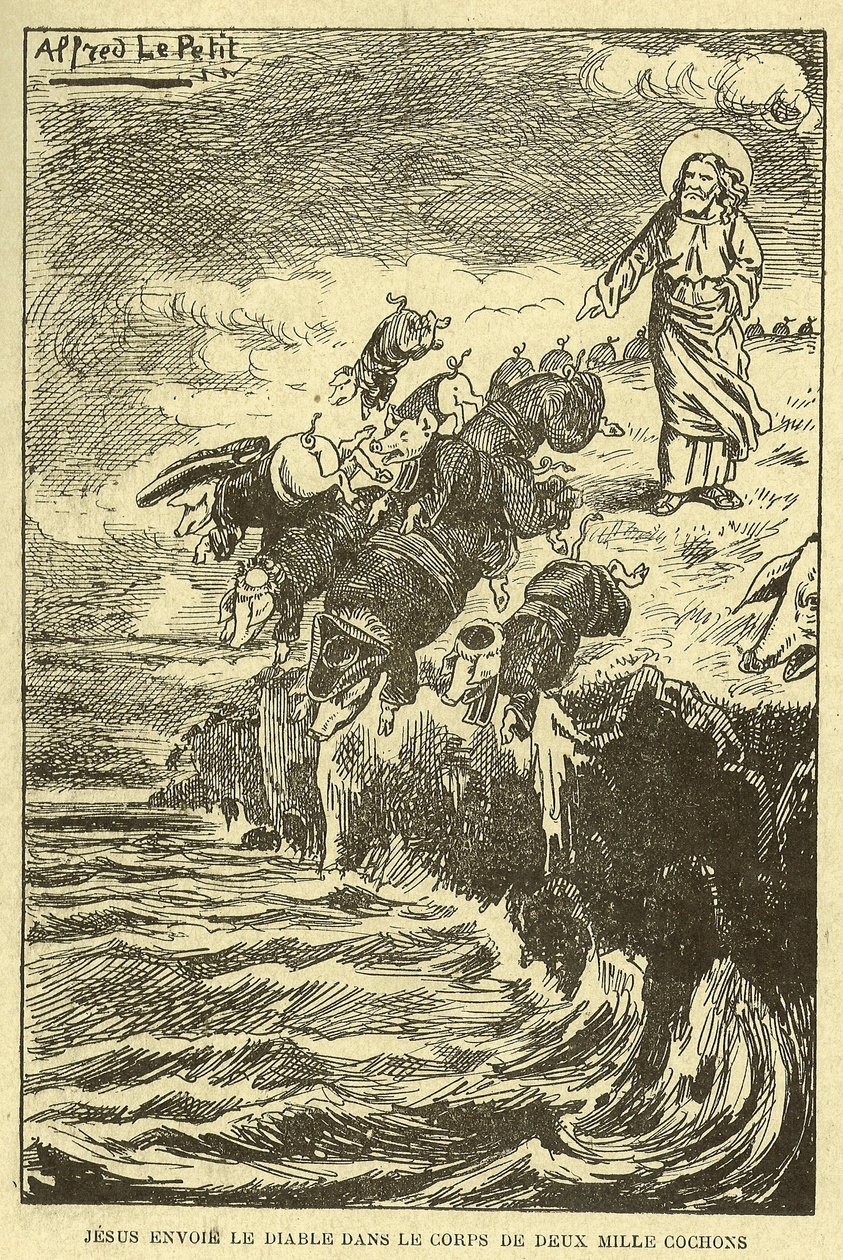 Illustratie van Alfred Le Pete (1841-1909) in Gros-Jean en zijn pastoor door Alfred Le Petit