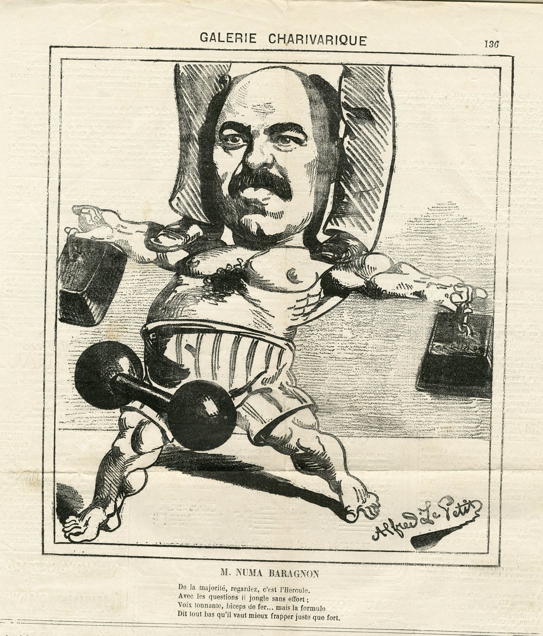 Illustratie van Alfred Le Pete (1841-1909) in Le Charivari door Alfred Le Petit
