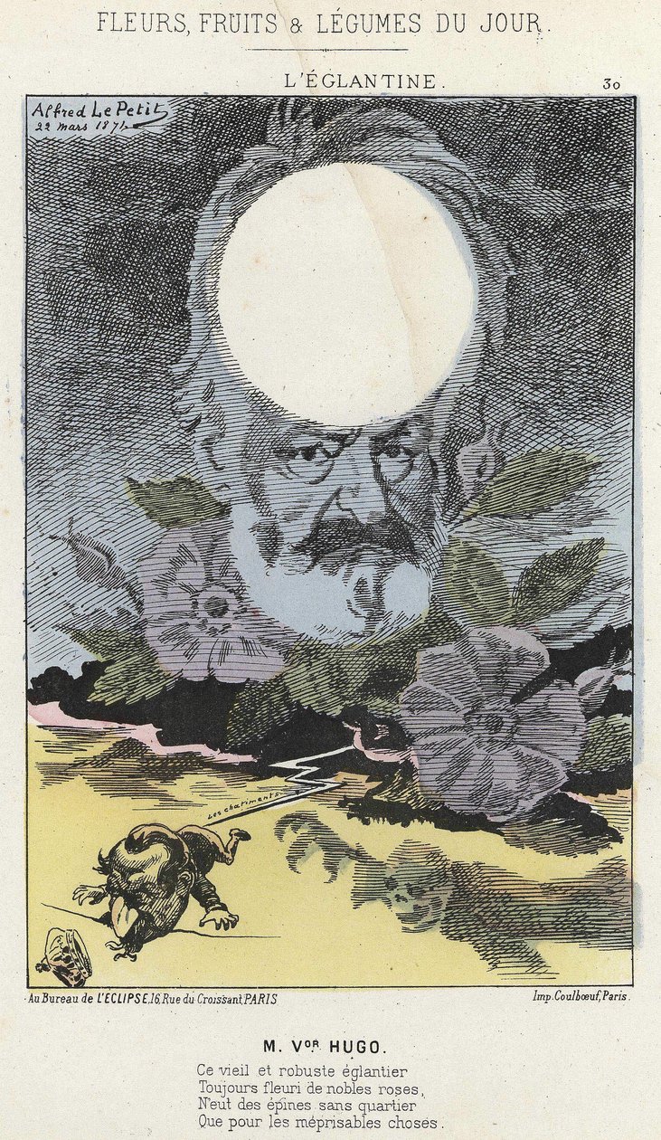 De Hondsroos: cartoon over Victor Hugo - ill. van 22/03/1871, in 