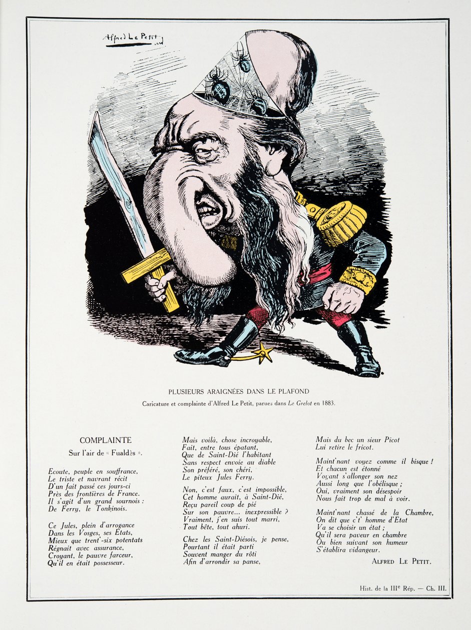 Verschillende spinnen in het plafond, uit Geschiedenis van de Derde Republiek, Vol. I, de Politieke Geschiedenis door Alfred Le Petit