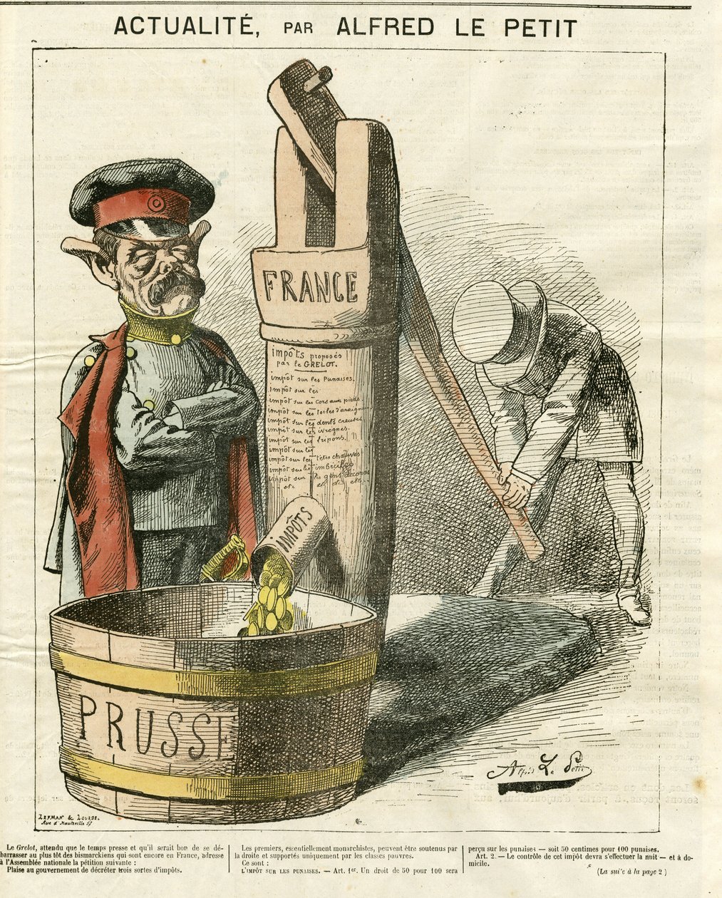 Omslag van Le Grelot, nr. 43 door Alfred Le Petit