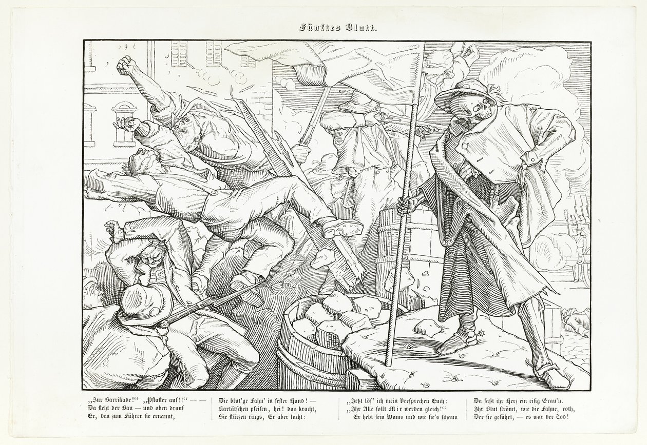 Auch ein Todtentanz, plaat V door Alfred Rethel