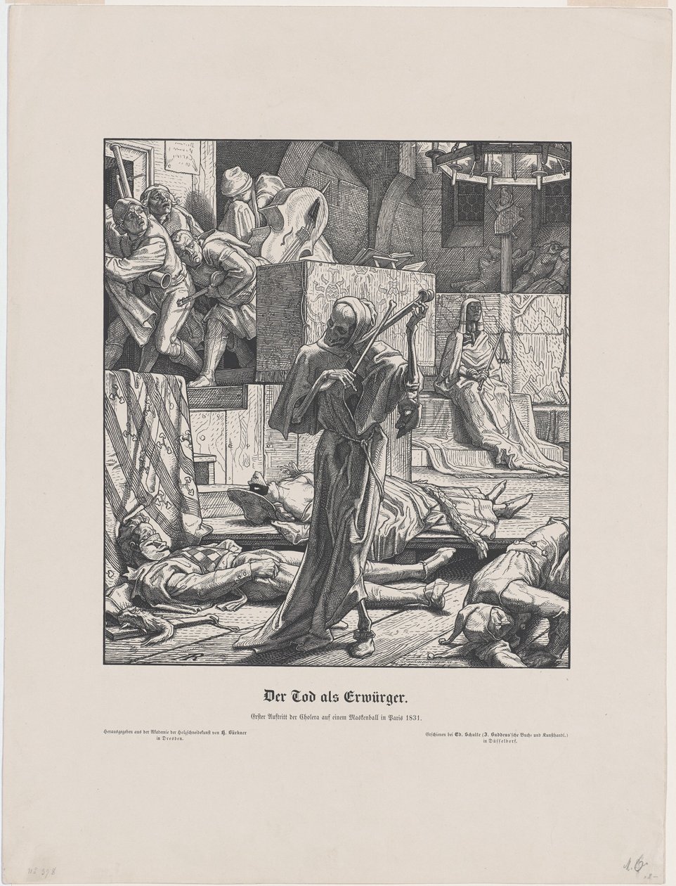 De Dood als Vriend door Alfred Rethel