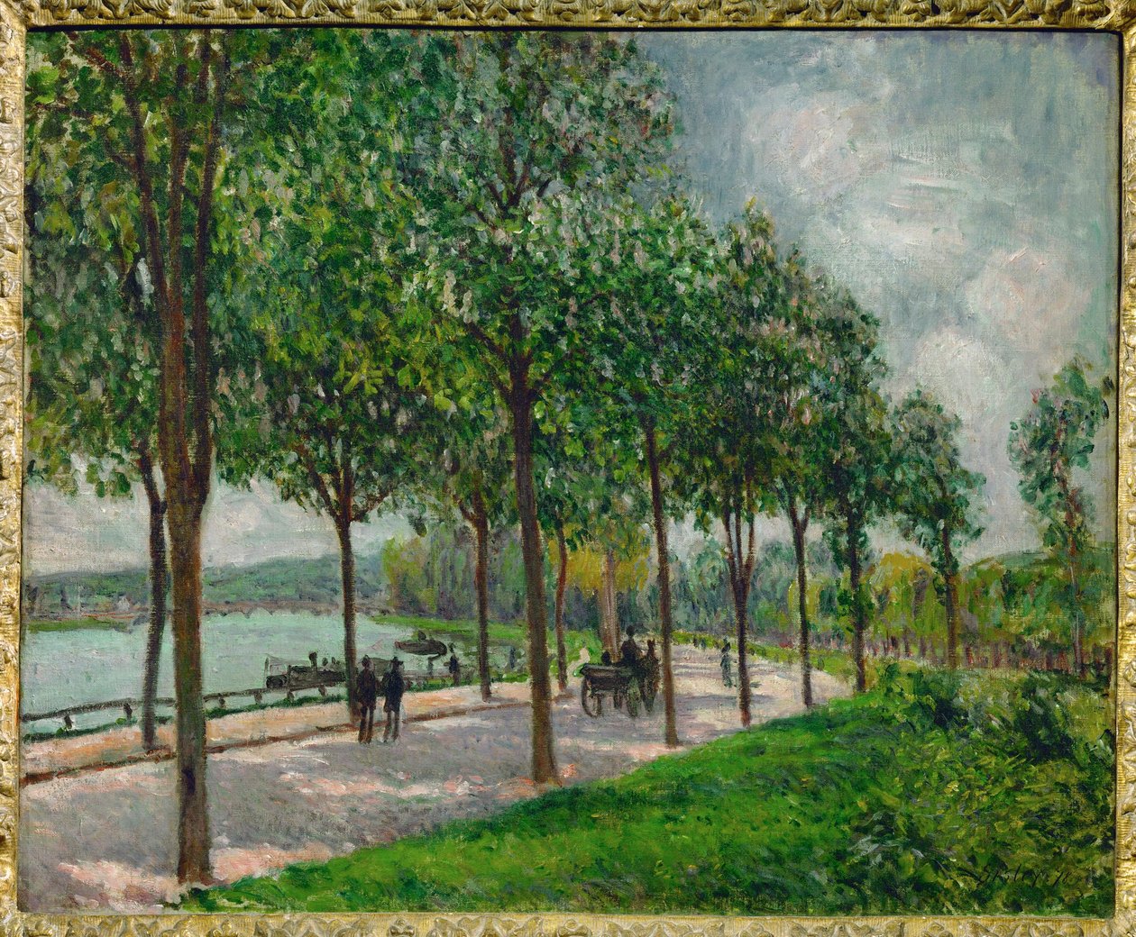 Allee des marroniers door Alfred Sisley