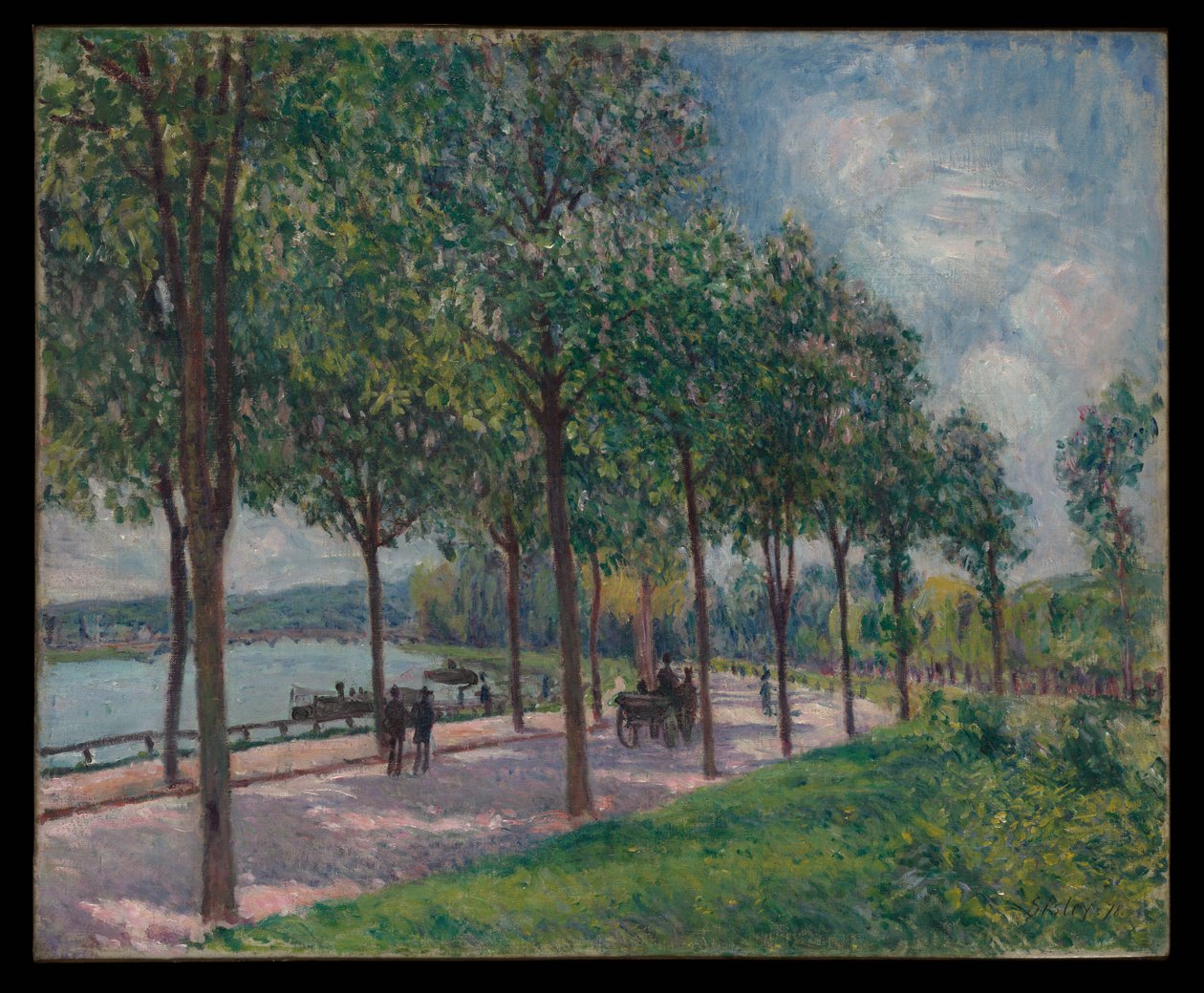 Laan met kastanjebomen door Alfred Sisley