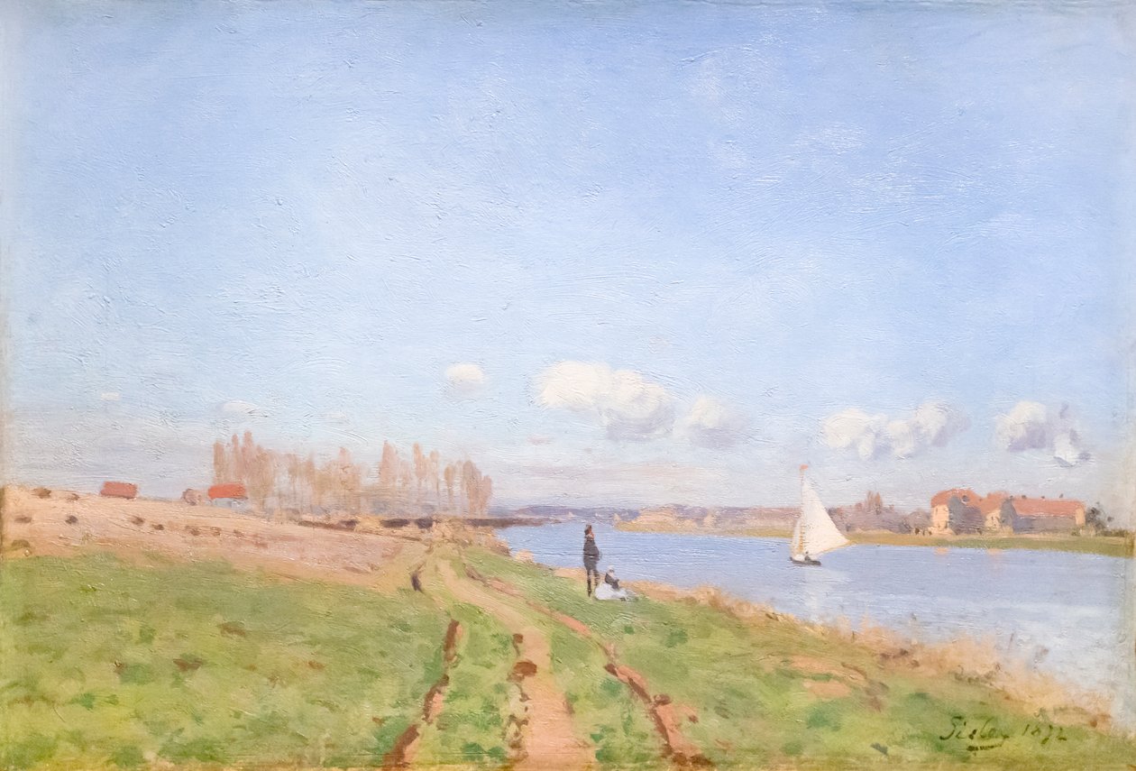 Oevers van de Seine bij Argenteuil door Alfred Sisley