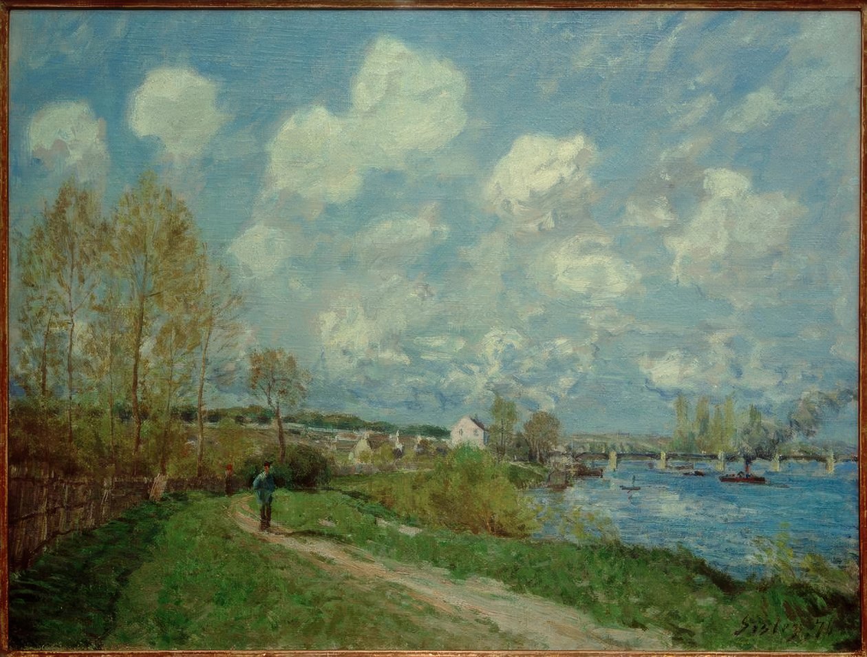 Zomer in Bougival door Alfred Sisley