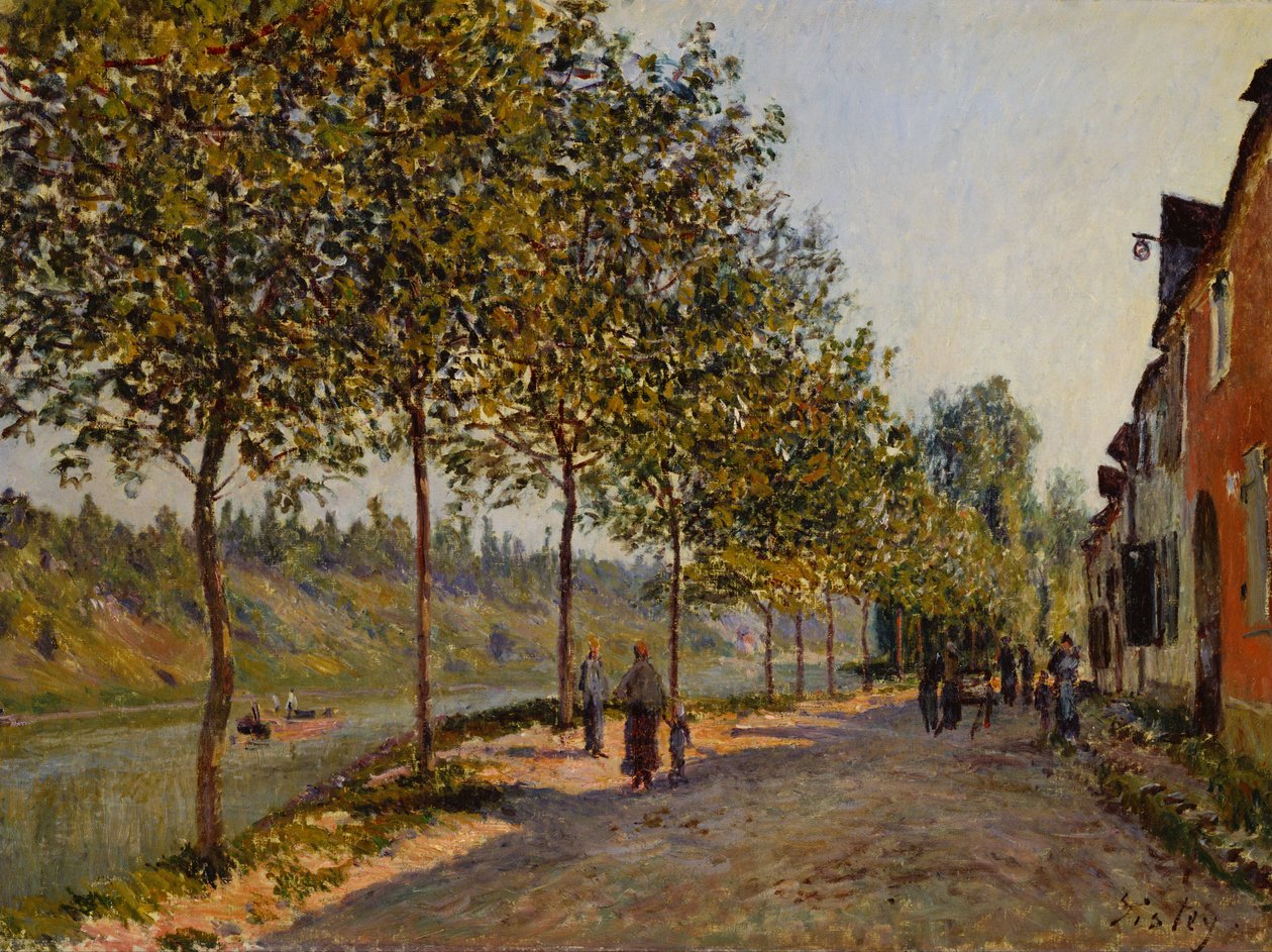 Junimorgen in Saint-Mammès door Alfred Sisley