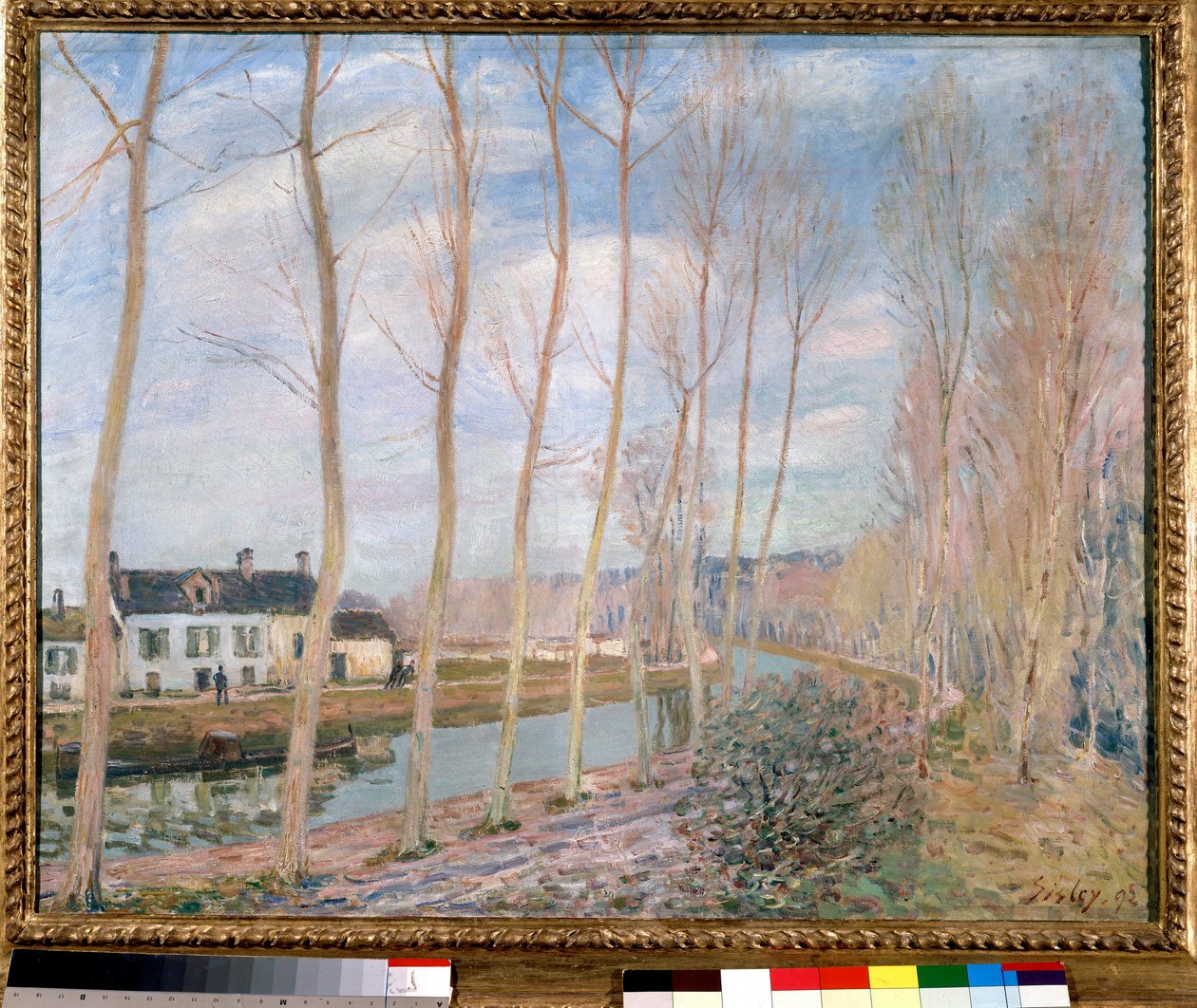 Het kanaal van Loing door Alfred Sisley