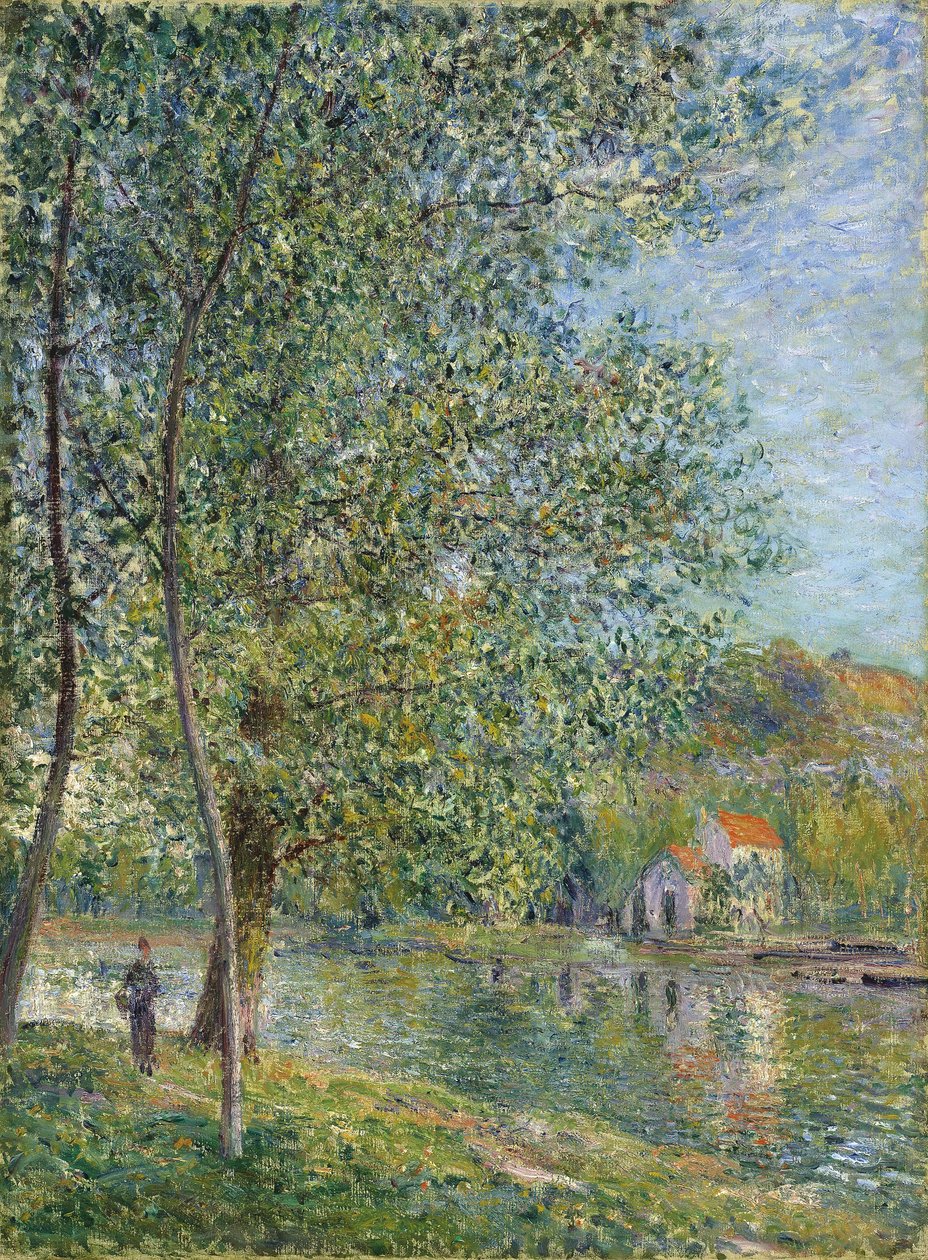 Ochtend bij de Loing; Matin pres du Loing, 1879 door Alfred Sisley