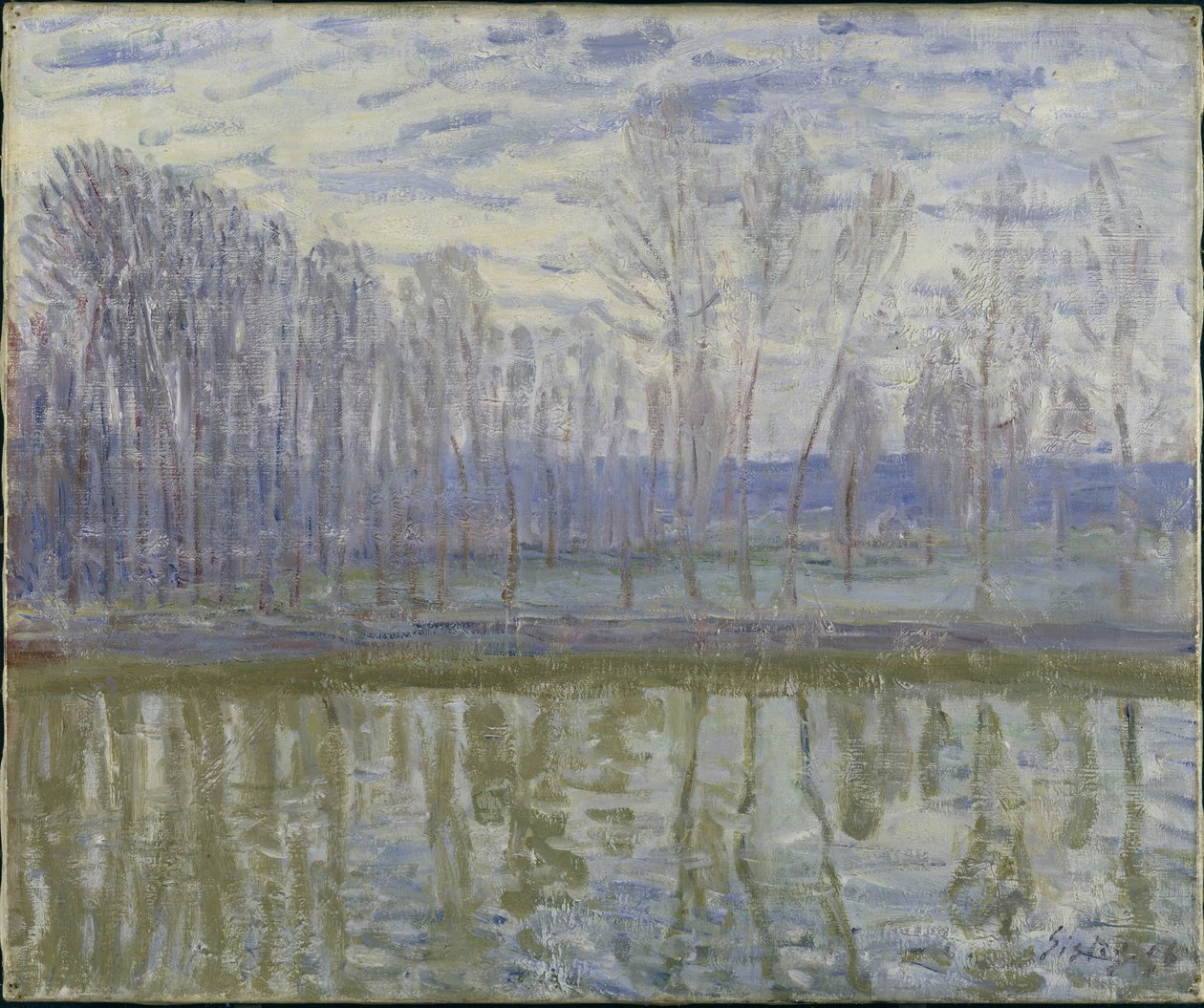 Aan de oevers van de Loing door Alfred Sisley