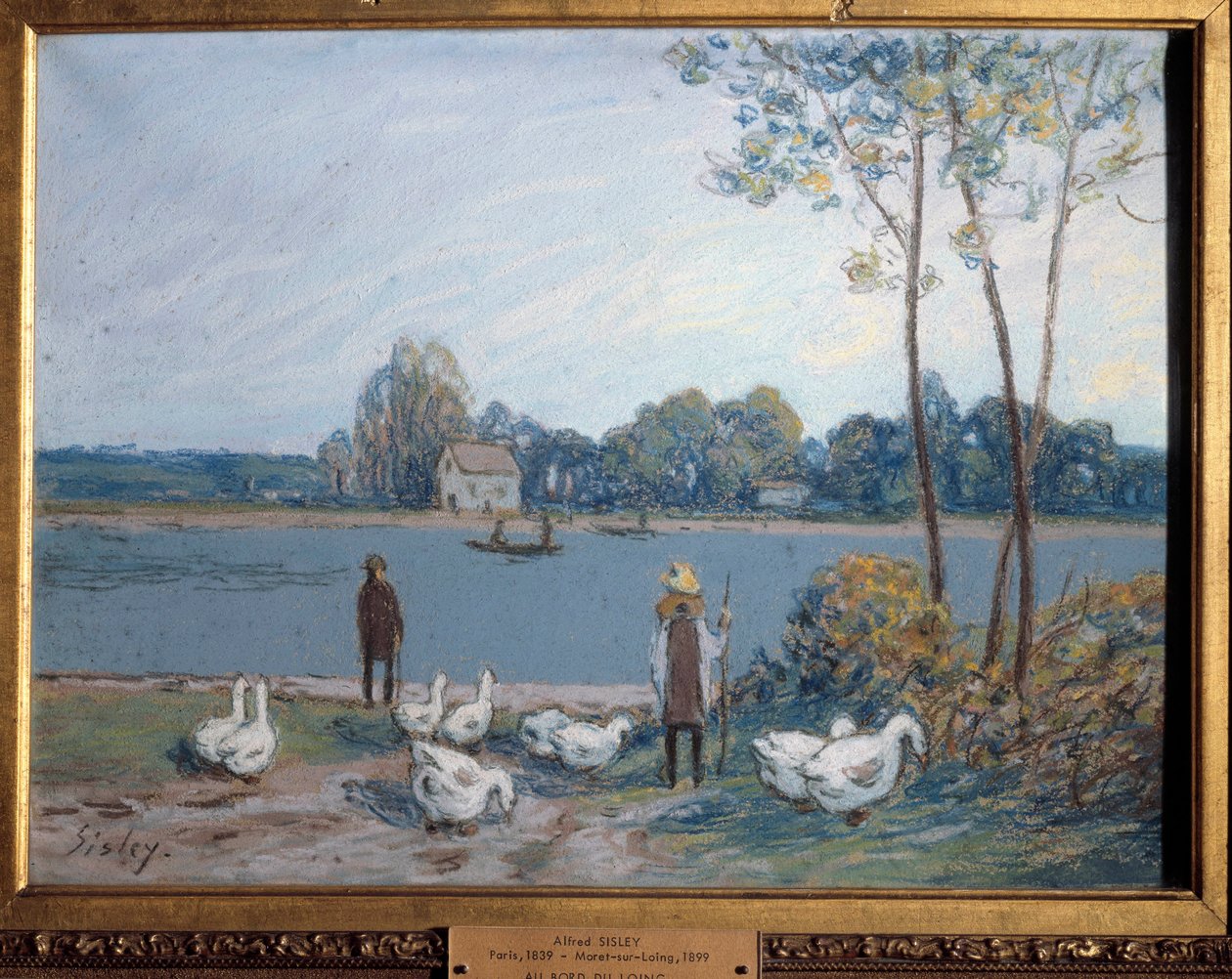 Aan de rand van de Loing door Alfred Sisley