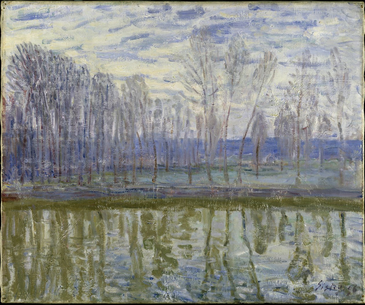 Aan de oevers van de Loing door Alfred Sisley