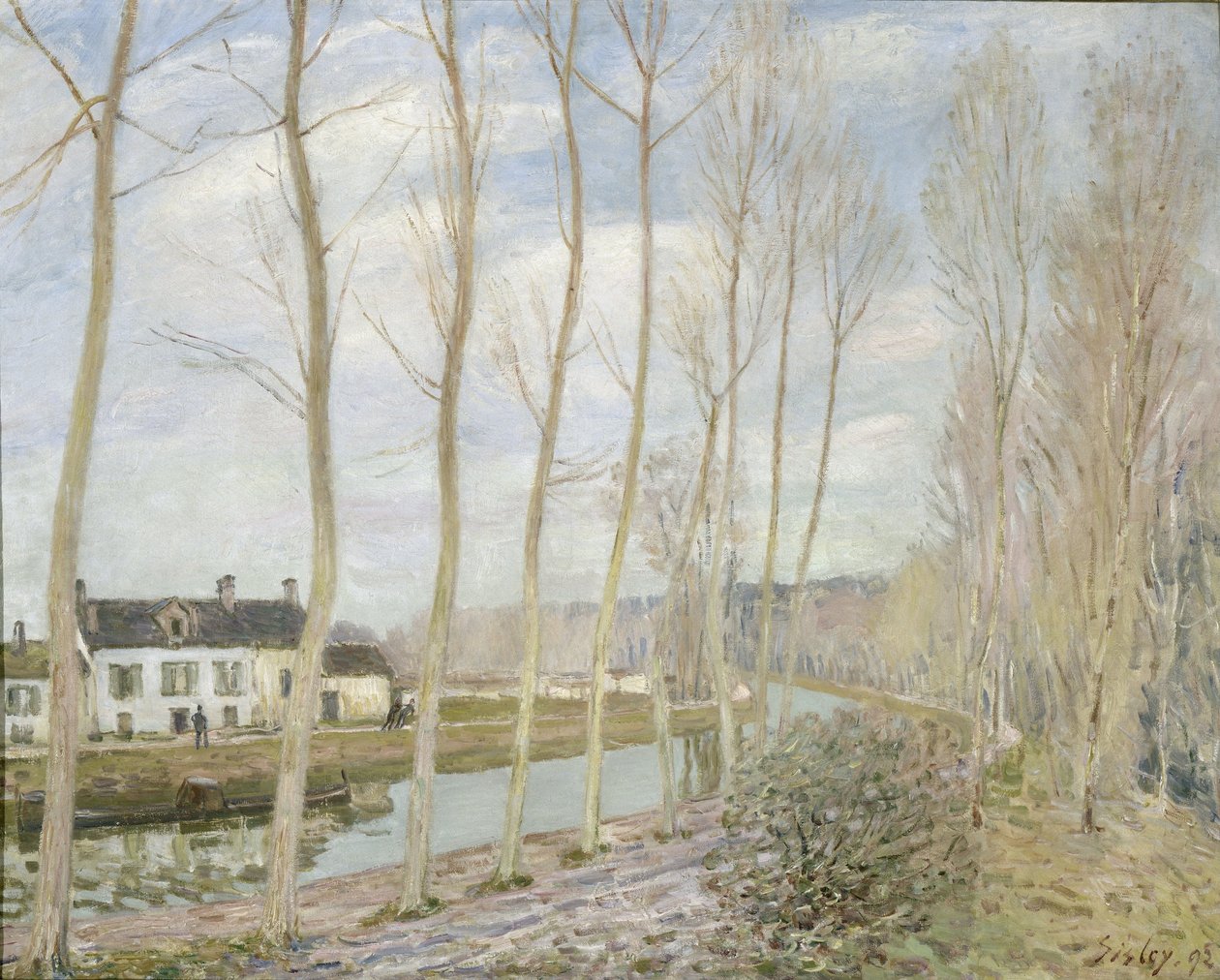 Het Canal du Loing bij Moret door Alfred Sisley