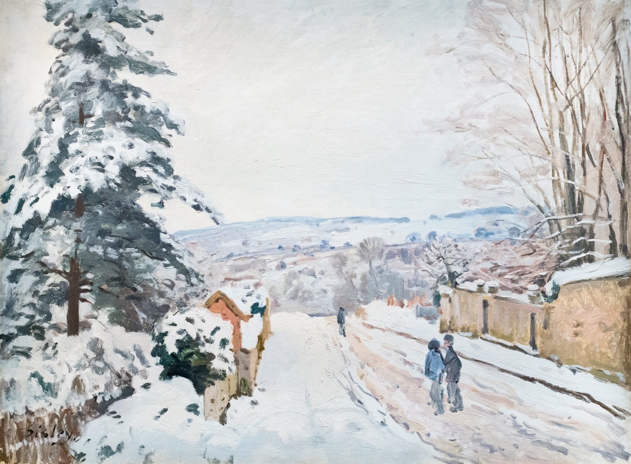De Coeur Volant weg naar Louveciennes door Alfred Sisley