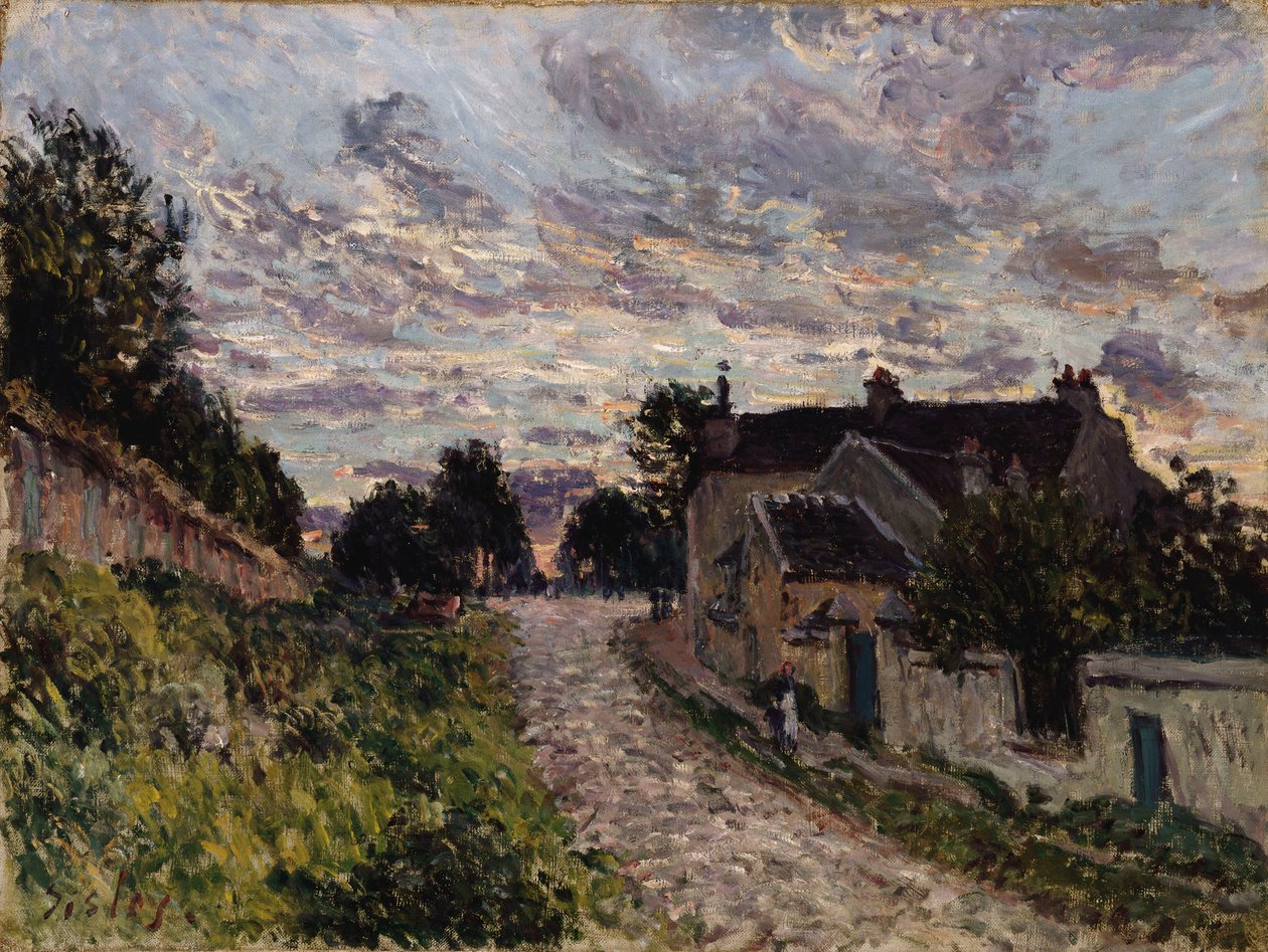 Het Pad naar Louveciennes; Un Chemin a Louveciennes, 1876 door Alfred Sisley