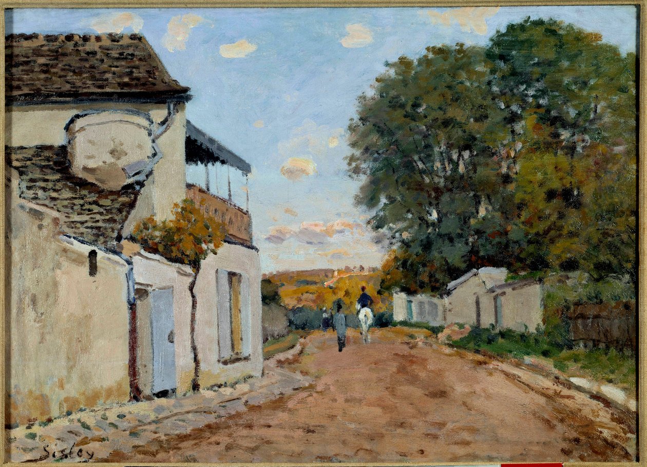 De weg naar Louveciennes door Alfred Sisley