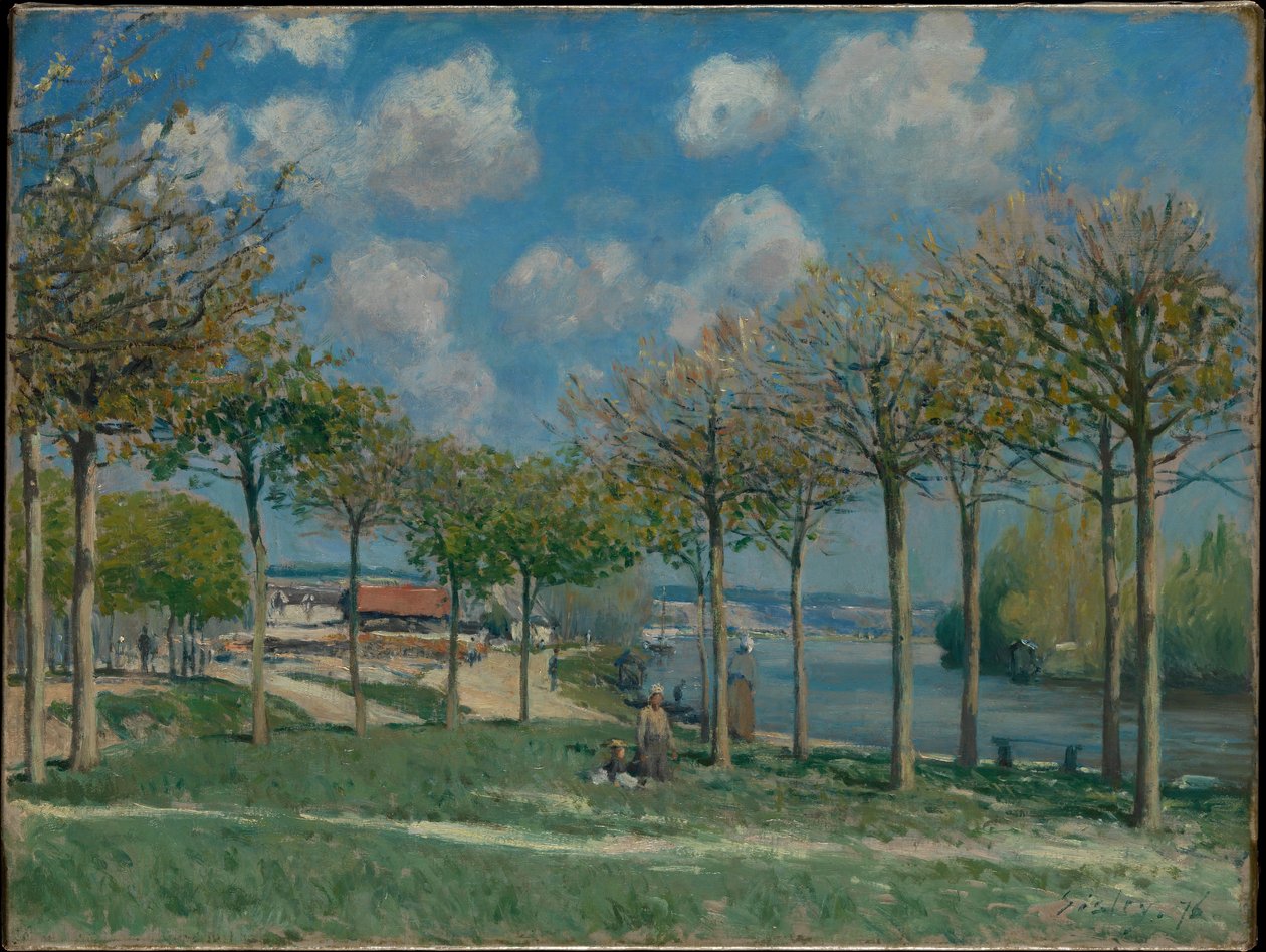 De Seine bij Bougival door Alfred Sisley