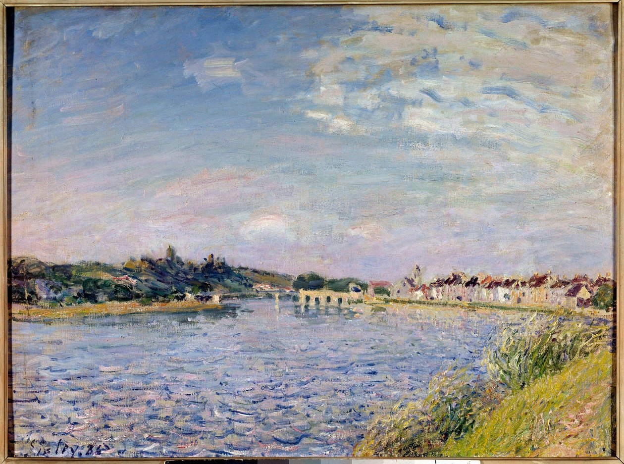 Uitzicht op Mammes aan de Loing door Alfred Sisley