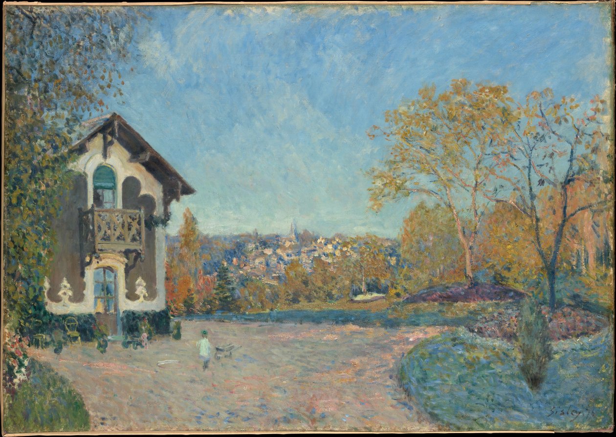 Gezicht op Marly-le-Roi vanuit Coeur-Volant door Alfred Sisley