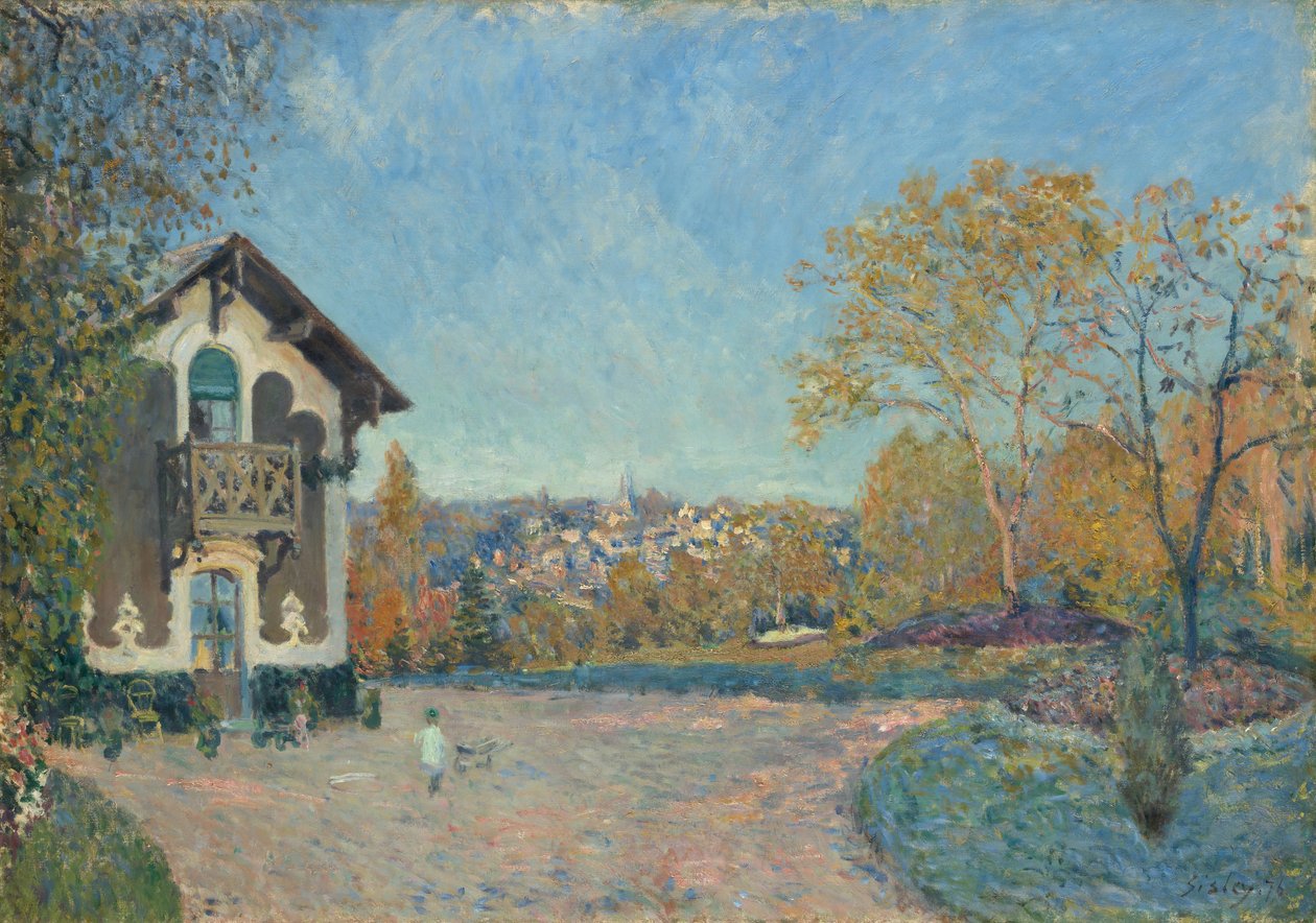 Gezicht op Marly-le-Roi vanaf Coeur-Volant, 1876 door Alfred Sisley
